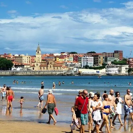 Atico Marqués Playa Centro Vistas Al Mar Garaje Opcional * Gijón